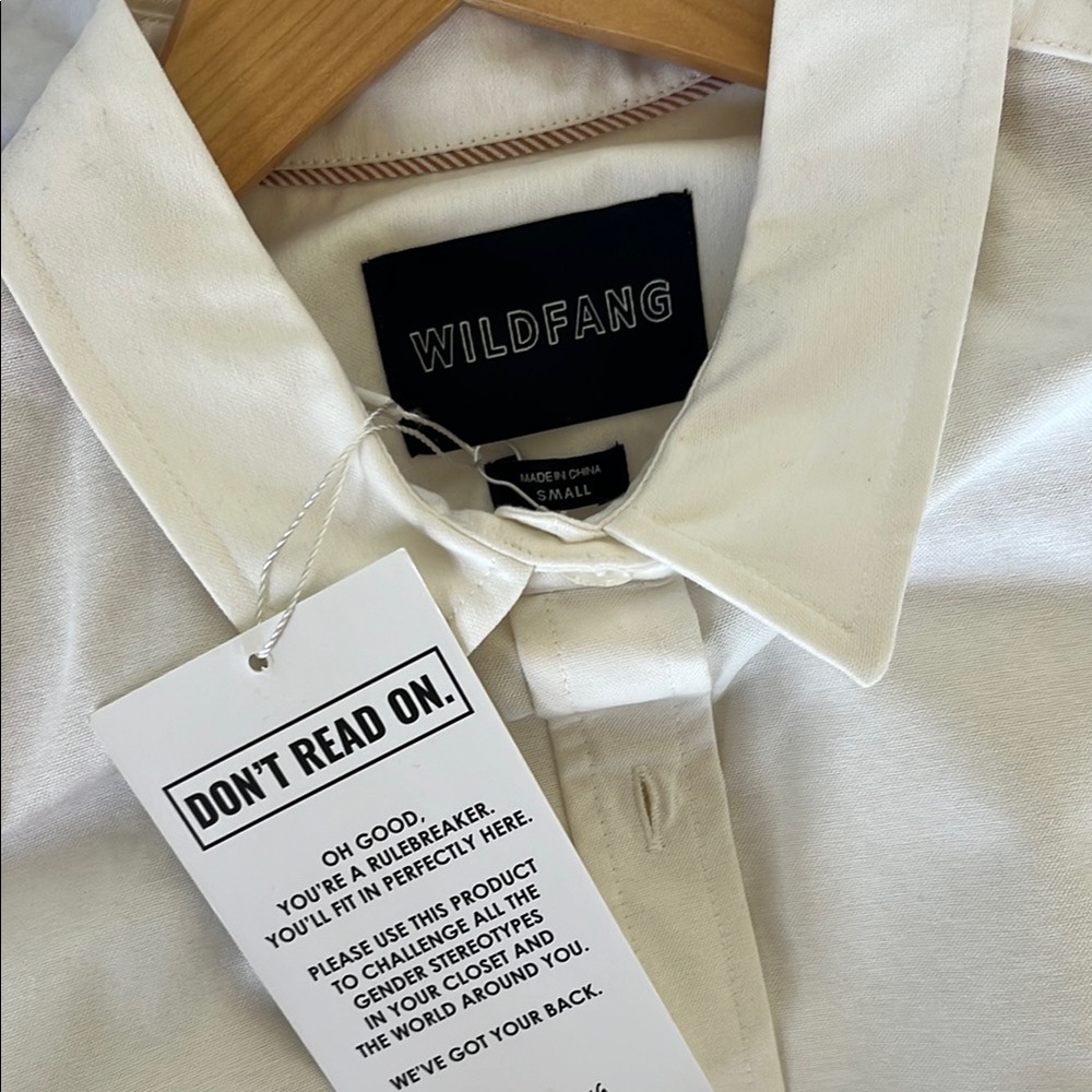 Wildfang White Button-Down Shirt